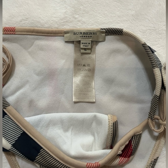 Burberry Plaid Bikini Set in Tan and Black - Picture 2 of 14